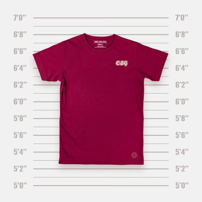 Burgundy Heart print Shirt