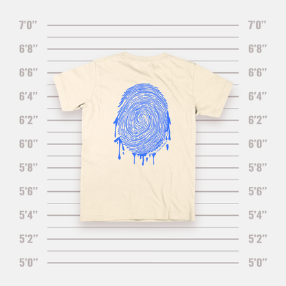 White/Blue Fingerprint Shirt